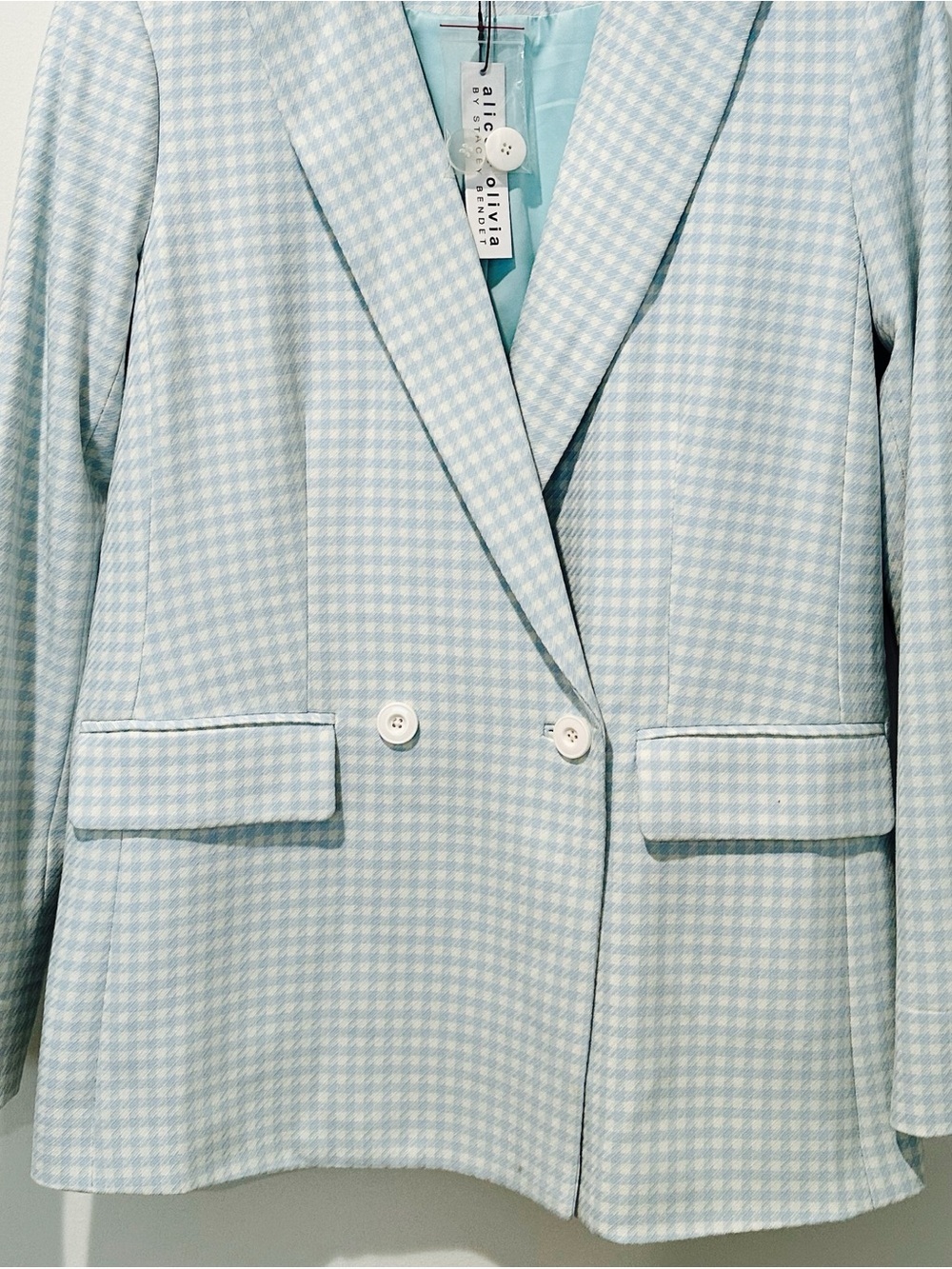 Alice + Olivia "Justin" longline blazer the houndstooth print - Picture 5 of 16